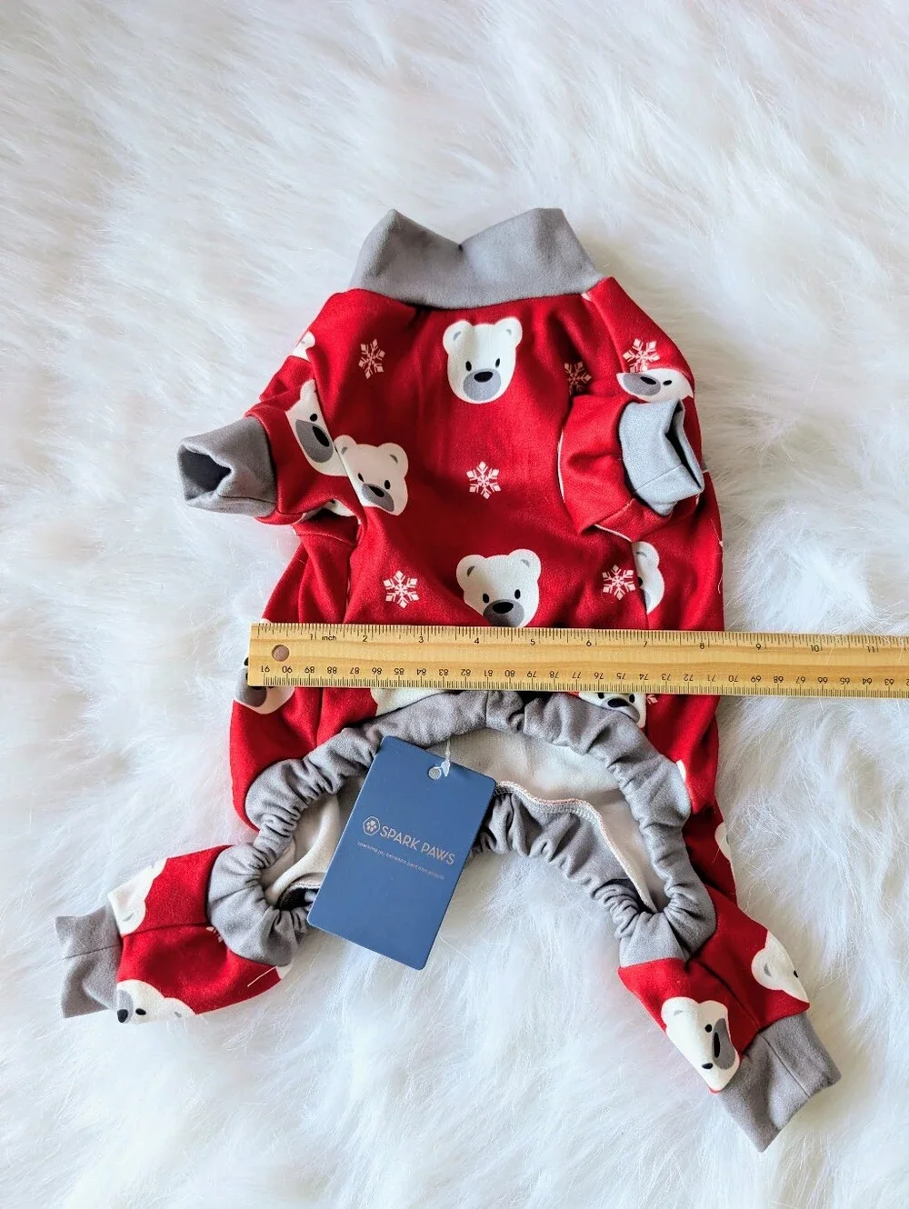 Dog Pajamas, Onesie, Polar Bears, Snowflake, Medium, New, Spark Paws